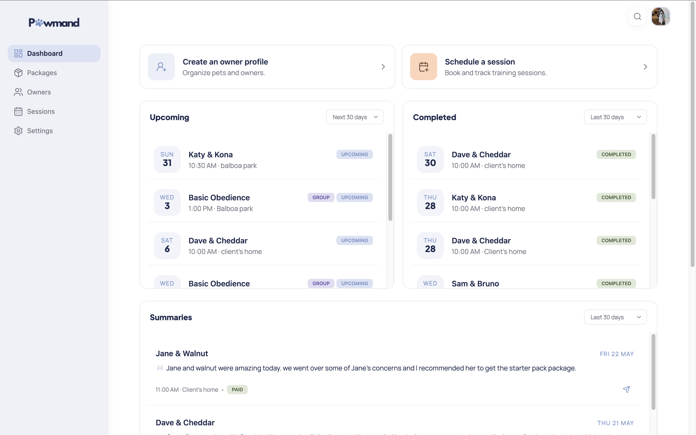 Pawmand product screenshot